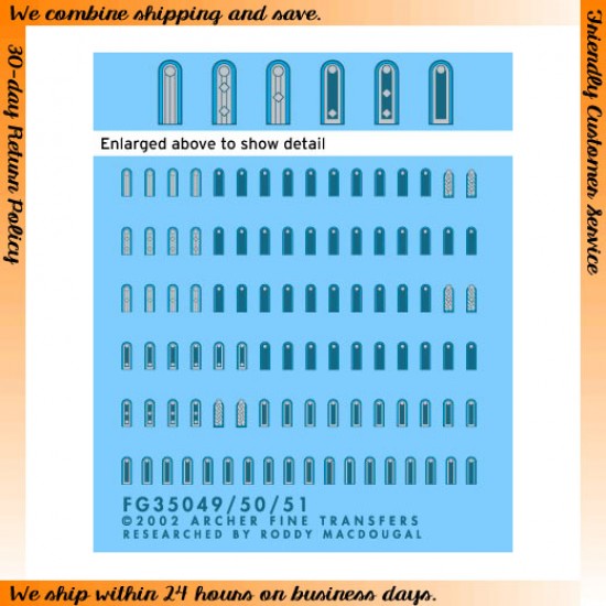 1/35 German Early War Shoulder Boards for Medical Personnel 1/35 German Early War Shoulder Boards for Medical Personnel