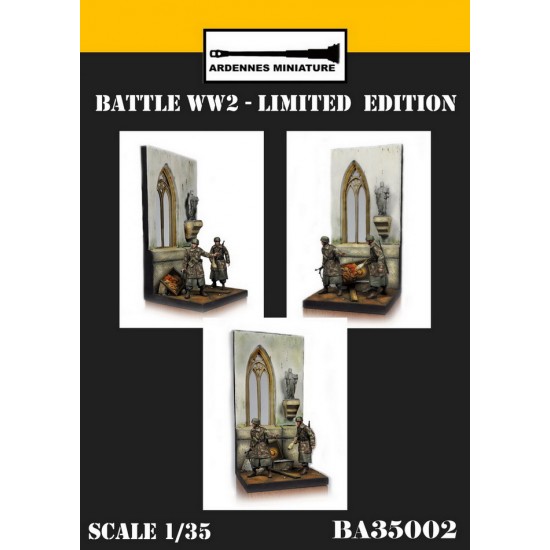 1/35 WWII Battle - War Scene & 2 German Soldier Figures [Limited Edition]