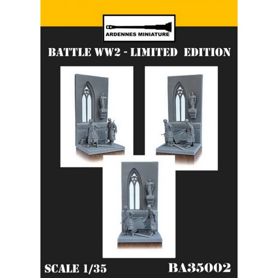 1/35 WWII Battle - War Scene & 2 German Soldier Figures [Limited Edition]