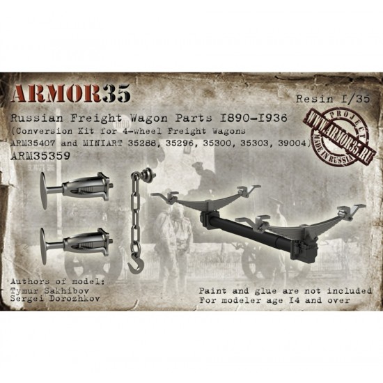 1/35 Russian Freight Wagon Parts 1890-1936 Conversion Set for ARM35407/MiniArt kits 1/35 Russian Freight Wagon Parts 1890-1936 Conversion Set for ARM35407/MiniArt kits