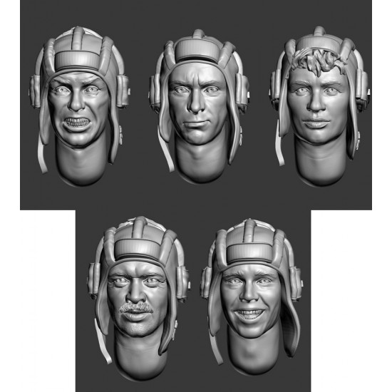 1/35 WWII Soviet Tankmen Heads Vol.1 1/35 WWII Soviet Tankmen Heads Vol.1