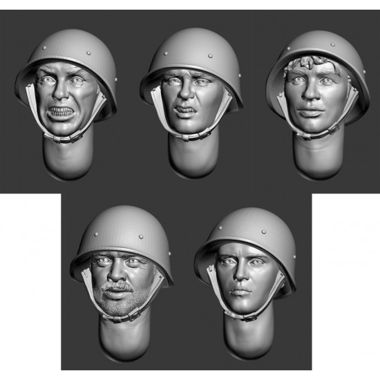 1/35 WWII Soviet Heads In Helmets Vol.1 1/35 WWII Soviet Heads In Helmets Vol.1
