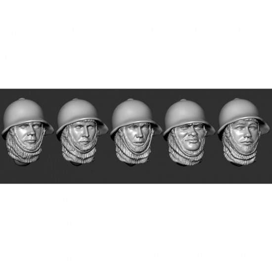 1/35 Soviet Heads in Helmets SH-36 Winter #Set 2 1/35 Soviet Heads in Helmets SH-36 Winter #Set 2