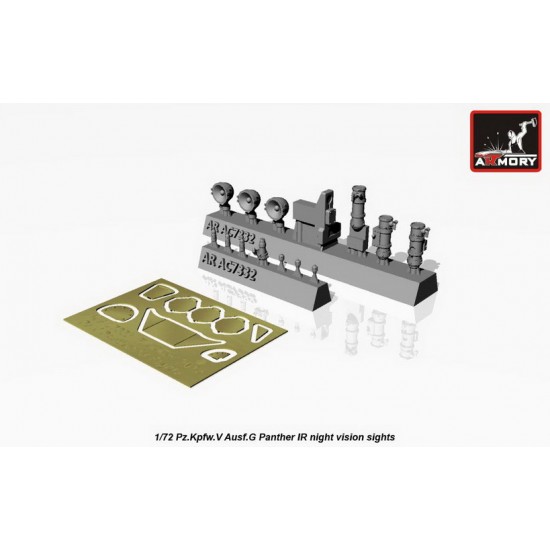 1/72 PzKpfw.V Ausf.G Panther IR Night Vision Sights for Panther G (Generic) 1/72 PzKpfw.V Ausf.G Panther IR Night Vision Sights for Panther G (Generic)