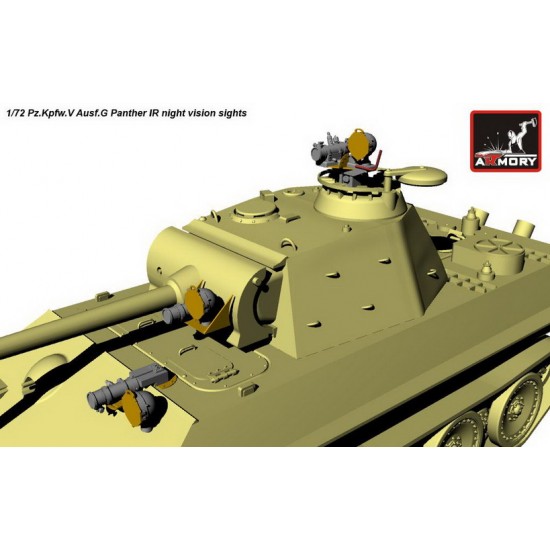 1/72 PzKpfw.V Ausf.G Panther IR Night Vision Sights for Panther G (Generic) 1/72 PzKpfw.V Ausf.G Panther IR Night Vision Sights for Panther G (Generic)