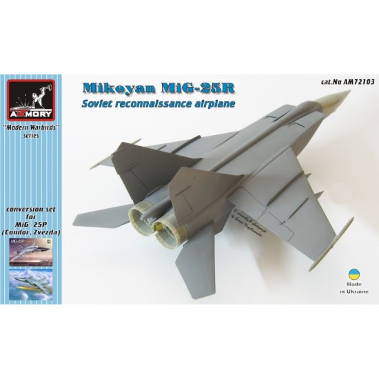 1/72 Mikoyan MiG-25R Reconnaissance Plane Conversion Set for Condor/Zvezda kits 1/72 Mikoyan MiG-25R Reconnaissance Plane Conversion Set for Condor/Zvezda kits