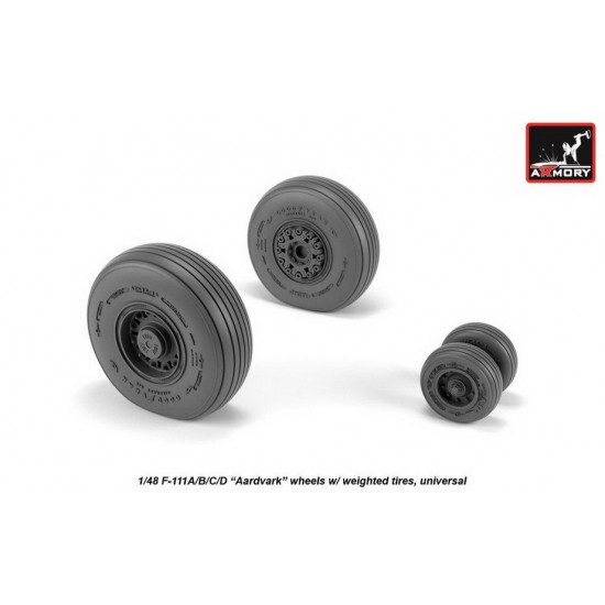 1/48 F-111 Aardvark Late Type Wheels w/Weighted Tyres for EF-111A F-111E/F