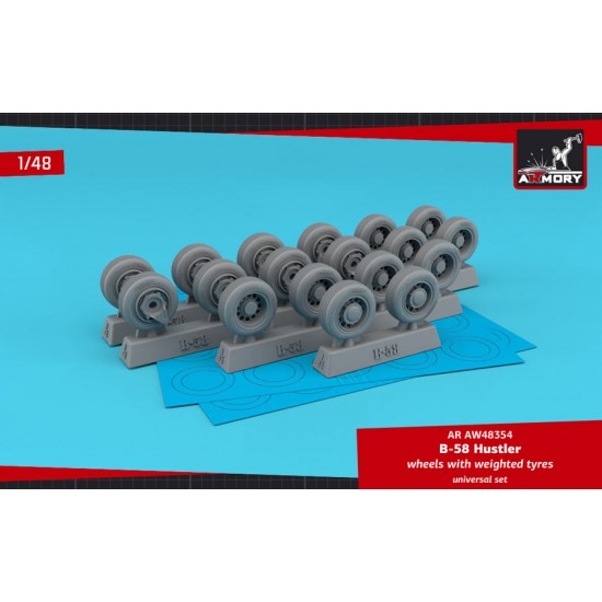 1/48 Convair B-58 Hustler Wheels w/Weighted Tyres for Revell kits 1/48 Convair B-58 Hustler Wheels w/Weighted Tyres for Revell kits