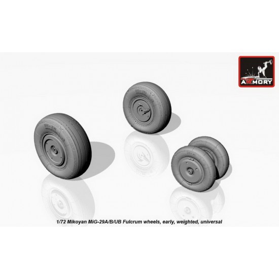 1/72 Mikoyan MiG-29A/B/UB Fulcrum Weighted Wheels (Early) 1/72 Mikoyan MiG-29A/B/UB Fulcrum Weighted Wheels (Early)
