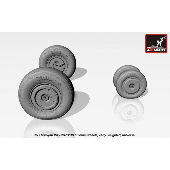 1/72 Mikoyan MiG-29A/B/UB Fulcrum Weighted Wheels (Early) 1/72 Mikoyan MiG-29A/B/UB Fulcrum Weighted Wheels (Early)