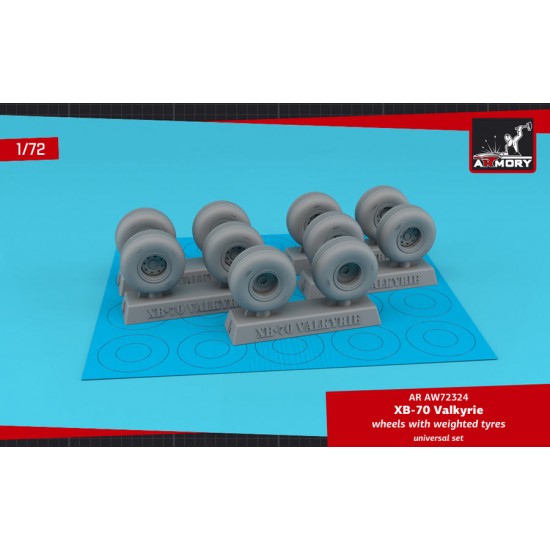 1/72 Xb-70 Valkyrie Wheels w/Weighted Tyres <br />- Retooled Set! 1/72 Xb-70 Valkyrie Wheels w/Weighted Tyres <br />- Retooled Set!