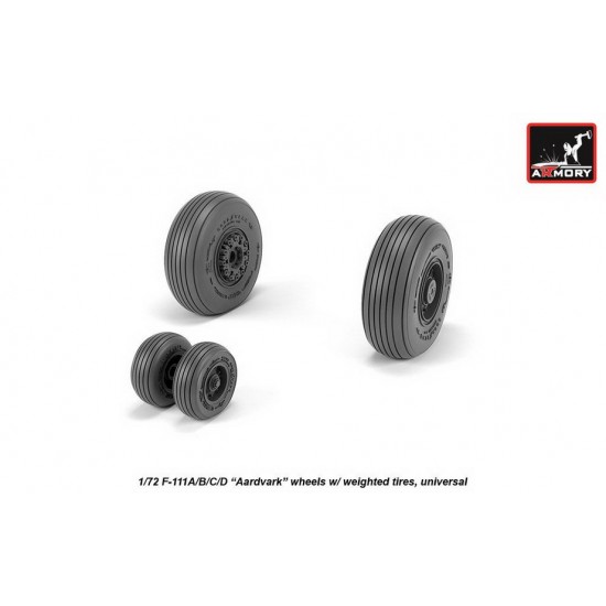 1/72 F-111 Aardvark Early Type Wheels w/Weighted Tyres for F-111A/B/C/D kits 1/72 F-111 Aardvark Early Type Wheels w/Weighted Tyres for F-111A/B/C/D kits