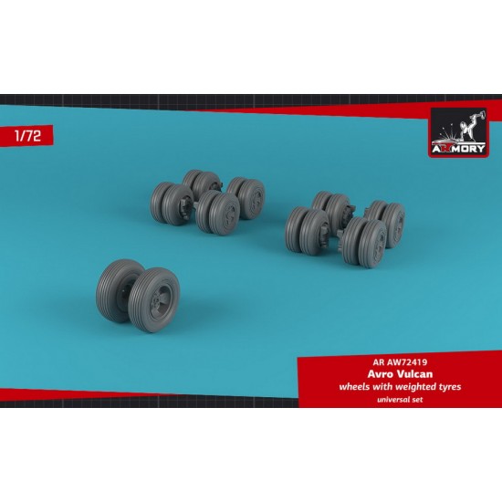 1/72 Avro Vulcan Wheels w/Weighted Tires