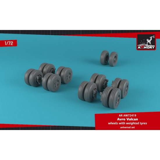 1/72 Avro Vulcan Wheels w/Weighted Tires 1/72 Avro Vulcan Wheels w/Weighted Tires