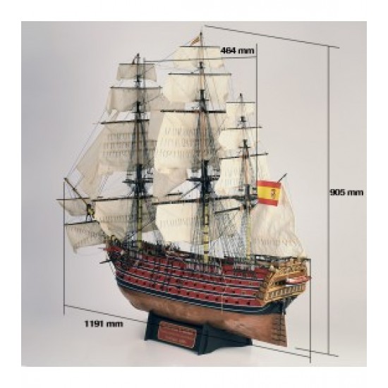 1/84 Santisima Trinidad at Trafalgar 1805 Wooden Ship Model Kit 1/84 Santisima Trinidad at Trafalgar 1805 Wooden Ship Model Kit