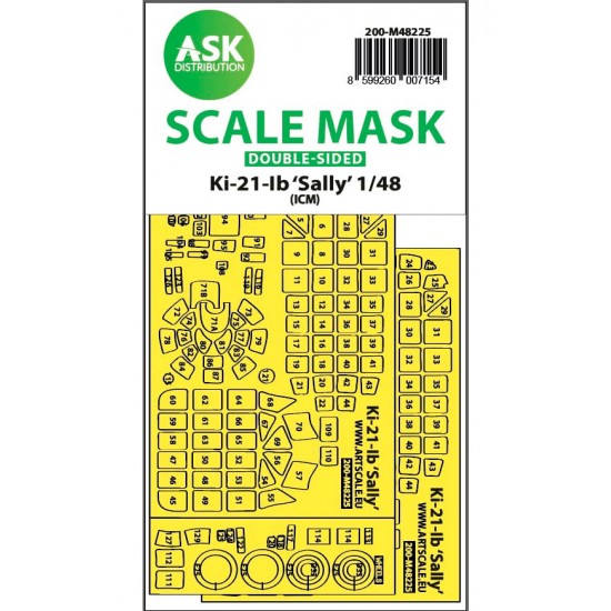 1/48 Ki-21-Ib Sally Double-sided Express fit Mask for ICM 1/48 Ki-21-Ib Sally Double-sided Express fit Mask for ICM