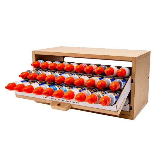 Arttystation #19B Opera Slide & Tiling Drawer Paint Shelf (36mm Type, for 40 paints) Arttystation #19B Opera Slide & Tiling Drawer Paint Shelf (36mm Type, for 40 paints)