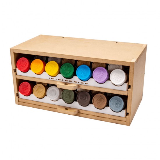 Arttystation #19B Opera Slide & Tiling Drawer Paint Shelf (36mm Type, for 40 paints) Arttystation #19B Opera Slide & Tiling Drawer Paint Shelf (36mm Type, for 40 paints)