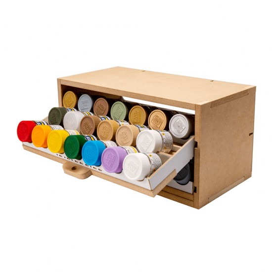 Arttystation #19B Opera Slide & Tiling Drawer Paint Shelf (36mm Type, for 40 paints) Arttystation #19B Opera Slide & Tiling Drawer Paint Shelf (36mm Type, for 40 paints)
