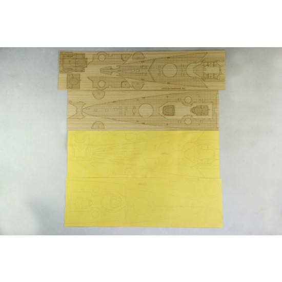 1/350 German Battleship Scharnhorst 1941 Wooden Deck w/Masking Sheet & PE for Dragon 1036 1/350 German Battleship Scharnhorst 1941 Wooden Deck w/Masking Sheet & PE for Dragon 1036