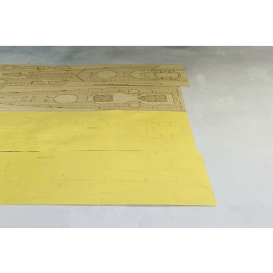 1/350 German Battleship Scharnhorst 1941 Wooden Deck w/Masking Sheet & PE for Dragon 1036 1/350 German Battleship Scharnhorst 1941 Wooden Deck w/Masking Sheet & PE for Dragon 1036