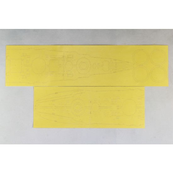 1/350 Russian WWI Battleship Gangut Deck Masking Sheet for Revell kit #05137 1/350 Russian WWI Battleship Gangut Deck Masking Sheet for Revell kit #05137