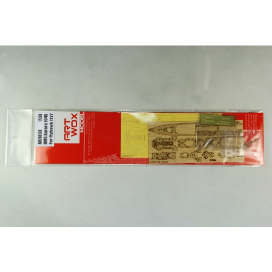 1/700 HMS Aurora 1945 Wooden Deck w/Masking Sheet & Photoetch for Flyhawk kit #1127 1/700 HMS Aurora 1945 Wooden Deck w/Masking Sheet & Photoetch for Flyhawk kit #1127