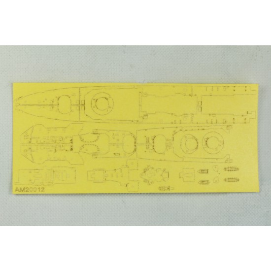 1/700 HMS Aurora 1945 Deck Masking Sheet for Flyhawk kit #1127 1/700 HMS Aurora 1945 Deck Masking Sheet for Flyhawk kit #1127
