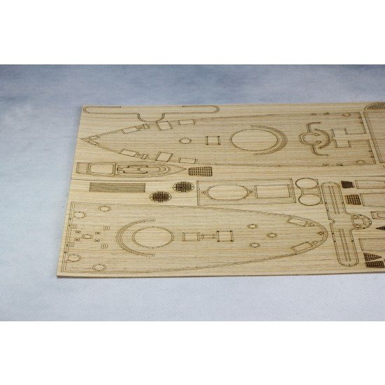 1/144 Chih Yuen Wooden Deck w/Masking Sheet & Photoetch for Bronco KB14001 1/144 Chih Yuen Wooden Deck w/Masking Sheet & Photoetch for Bronco KB14001