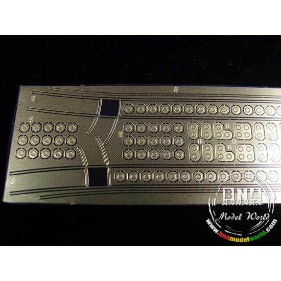 1/350 German Battleship Markgraf Wooden Deck w/PE for ICM Model kit #S.005 1/350 German Battleship Markgraf Wooden Deck w/PE for ICM Model kit #S.005