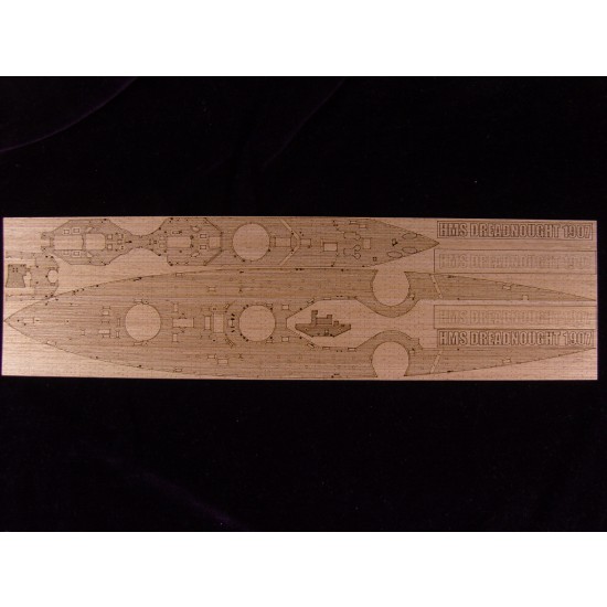 1/350 HMS Dreadnought 1907 Wooden Deck for Trumpeter kit #05328 1/350 HMS Dreadnought 1907 Wooden Deck for Trumpeter kit #05328
