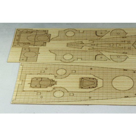 1/350 German Battleship Scharnhorst 1941 Wooden Deck Set for Dragon kit #1036 1/350 German Battleship Scharnhorst 1941 Wooden Deck Set for Dragon kit #1036