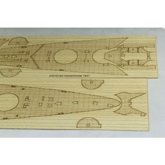1/350 German Battleship Scharnhorst 1941 Wooden Deck Set for Dragon kit #1036 1/350 German Battleship Scharnhorst 1941 Wooden Deck Set for Dragon kit #1036