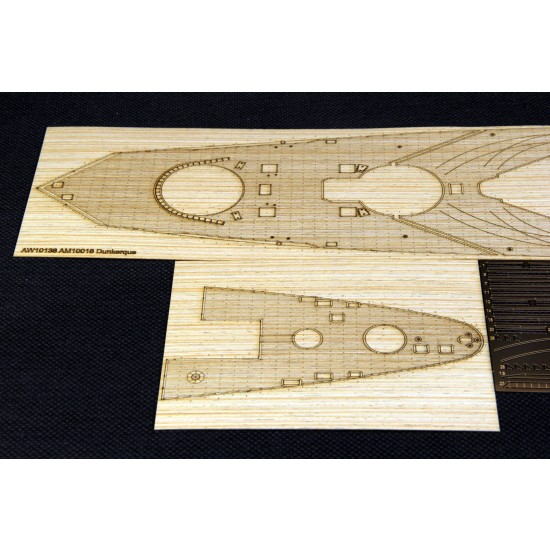 1/350 French Navy Dunkirk Dunkerque Battleship Wooden Deck for Hobby Boss #86506 1/350 French Navy Dunkirk Dunkerque Battleship Wooden Deck for Hobby Boss #86506