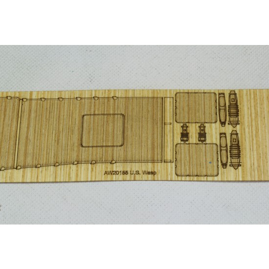 1/700 US Aircraft Carrier WASP Wooden Deck Set with Photoetch for Aoshima kit #010303 1/700 US Aircraft Carrier WASP Wooden Deck Set with Photoetch for Aoshima kit #010303