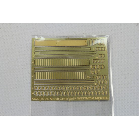1/700 US Aircraft Carrier WASP Wooden Deck Set with Photoetch for Aoshima kit #010303 1/700 US Aircraft Carrier WASP Wooden Deck Set with Photoetch for Aoshima kit #010303