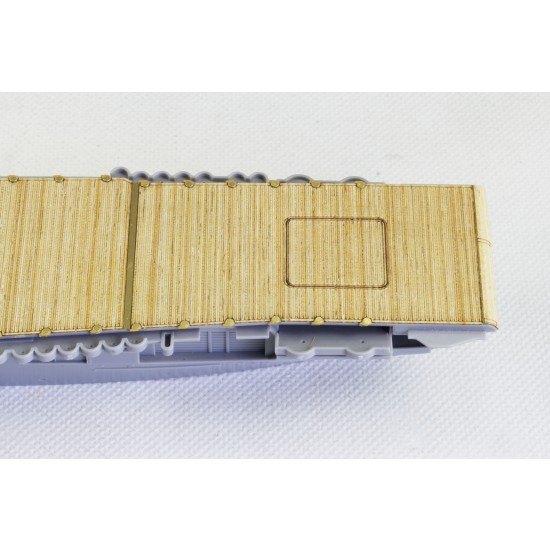 1/700 US Aircraft Carrier WASP Wooden Deck Set with Photoetch for Aoshima kit #010303