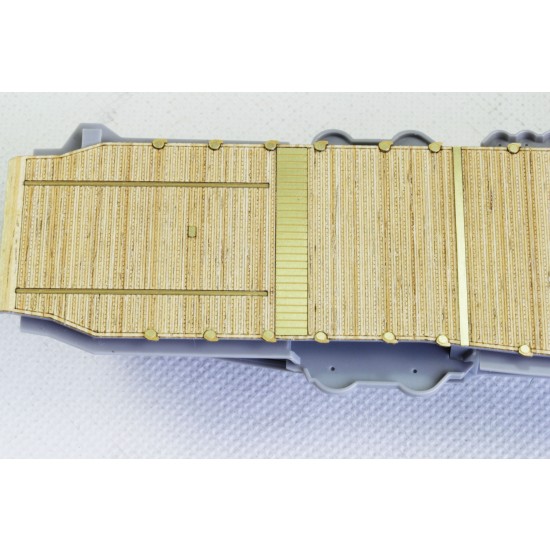 1/700 US Aircraft Carrier WASP Wooden Deck Set with Photoetch for Aoshima kit #010303