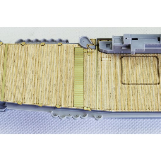 1/700 US Aircraft Carrier WASP Wooden Deck Set with Photoetch for Aoshima kit #010303 1/700 US Aircraft Carrier WASP Wooden Deck Set with Photoetch for Aoshima kit #010303