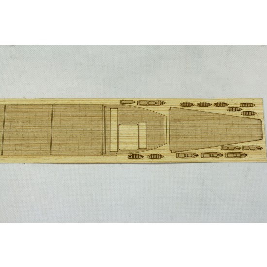 1/700 IJN Aircraft Carrier Kaga Wooden Deck Set with Photoetch for Fujimi kit #431253