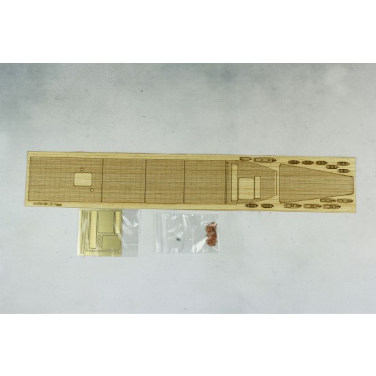 1/700 IJN Aircraft Carrier Kaga Wooden Deck Set with Photoetch for Fujimi kit #431253