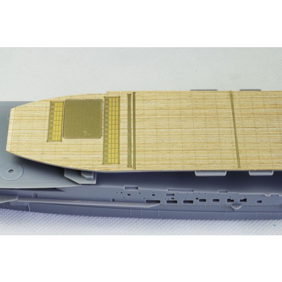 1/700 IJN Aircraft Carrier Kaga Wooden Deck Set with Photoetch for Fujimi kit #431253