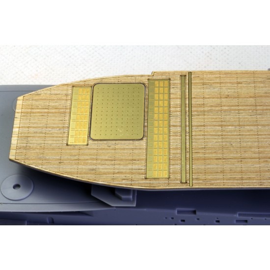 1/700 IJN Aircraft Carrier Kaga Wooden Deck Set with Photoetch for Fujimi kit #431253 1/700 IJN Aircraft Carrier Kaga Wooden Deck Set with Photoetch for Fujimi kit #431253