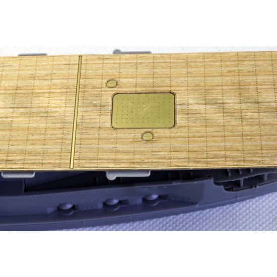 1/700 IJN Aircraft Carrier Kaga Wooden Deck Set with Photoetch for Fujimi kit #431253