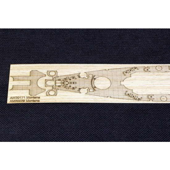 1/700 US Navy Battleship Montana BB-67 Wooden Deck for Very Fire #VF700901 1/700 US Navy Battleship Montana BB-67 Wooden Deck for Very Fire #VF700901