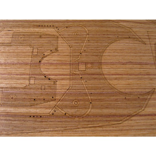 1/200 German Bismarck Battleship Wooden Deck (for Trumpeter 03702) 1/200 German Bismarck Battleship Wooden Deck (for Trumpeter 03702)