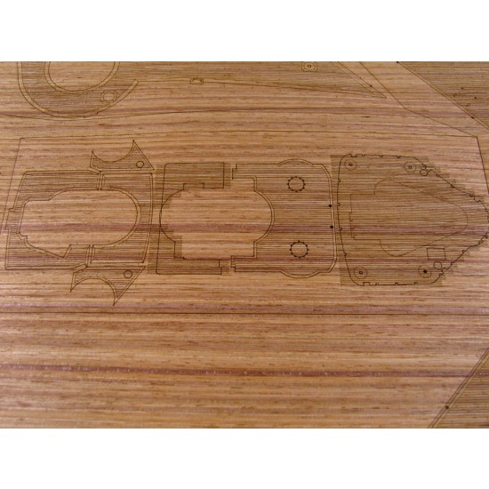 1/200 German Bismarck Battleship Wooden Deck (for Trumpeter 03702) 1/200 German Bismarck Battleship Wooden Deck (for Trumpeter 03702)