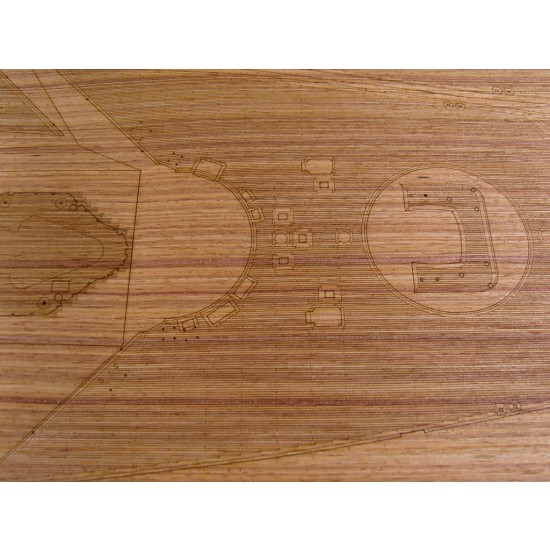 1/200 German Bismarck Battleship Wooden Deck (for Trumpeter 03702) 1/200 German Bismarck Battleship Wooden Deck (for Trumpeter 03702)
