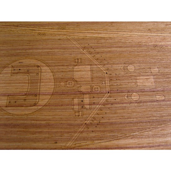 1/200 German Bismarck Battleship Wooden Deck (for Trumpeter 03702) 1/200 German Bismarck Battleship Wooden Deck (for Trumpeter 03702)