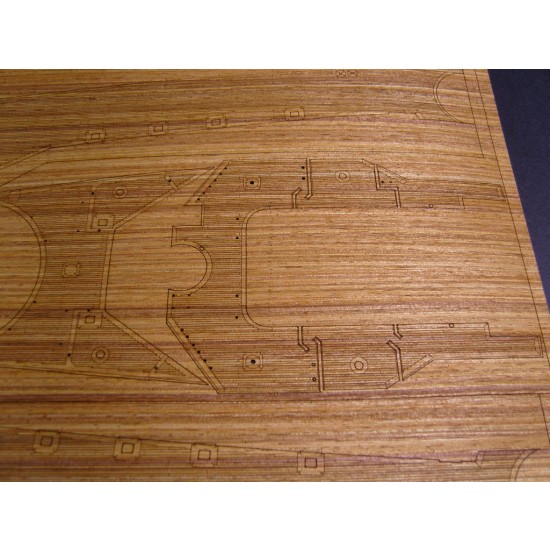 1/200 German Bismarck Battleship Wooden Deck (for Trumpeter 03702) 1/200 German Bismarck Battleship Wooden Deck (for Trumpeter 03702)